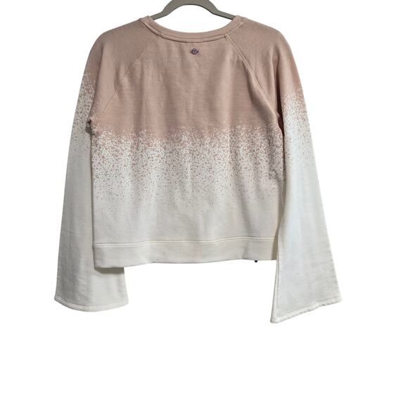 CALIA by Carrie Underwood Effortless Zip Peach White Sweatshirt Size Small - Picture 6 of 8